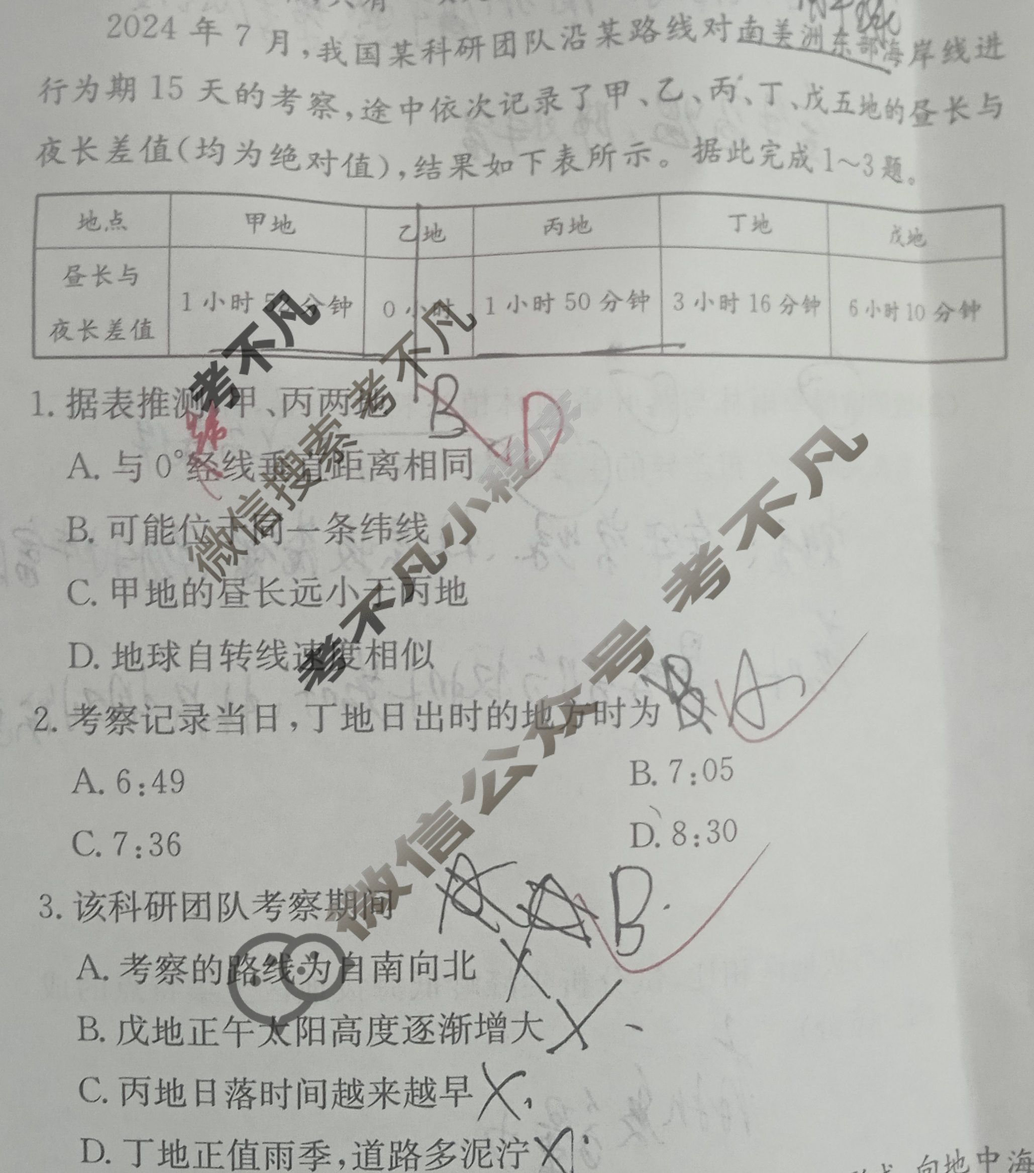 高中2026届全国名校高三单元检测示范卷·地理(六)6试题