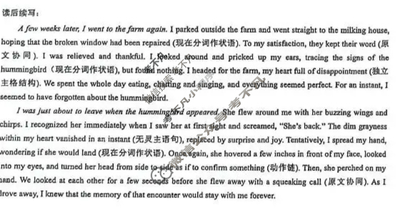 树德中学2023级高三上学期11月阶段性测试英语答案