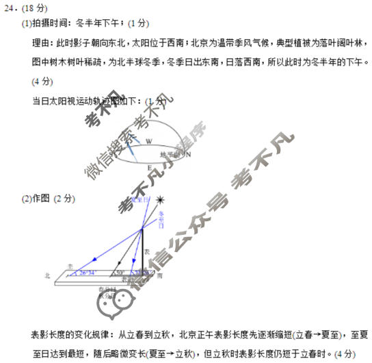 江苏省2026届高二年级期中阳光调研(11月)地理答案
