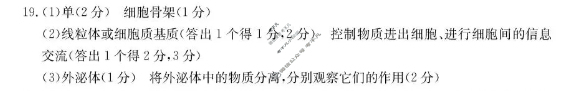 河北省金太阳2025-2026学年高三年级上学期期中考试(11.28)生物答案