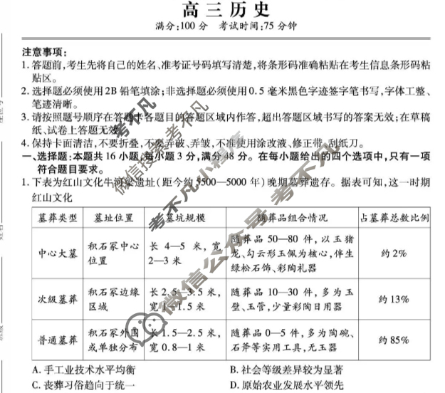 [鼎尖教育]2025-2026学年高三第六届逐梦星辰杯大联考历史试题