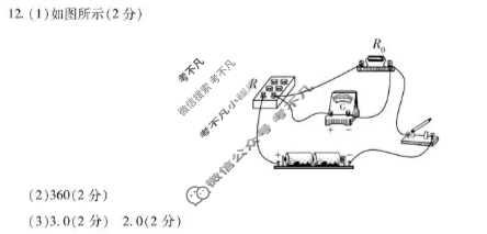 [天一大联考]2025-2026学年(上)高三年级顶尖计划(二)2物理(A卷)答案