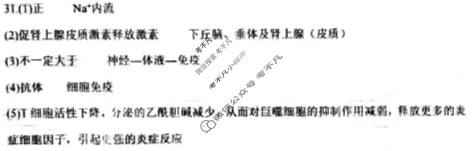 黑龙江省实验中学2025-2026学年度高二上学期第二次月考(12月)生物答案