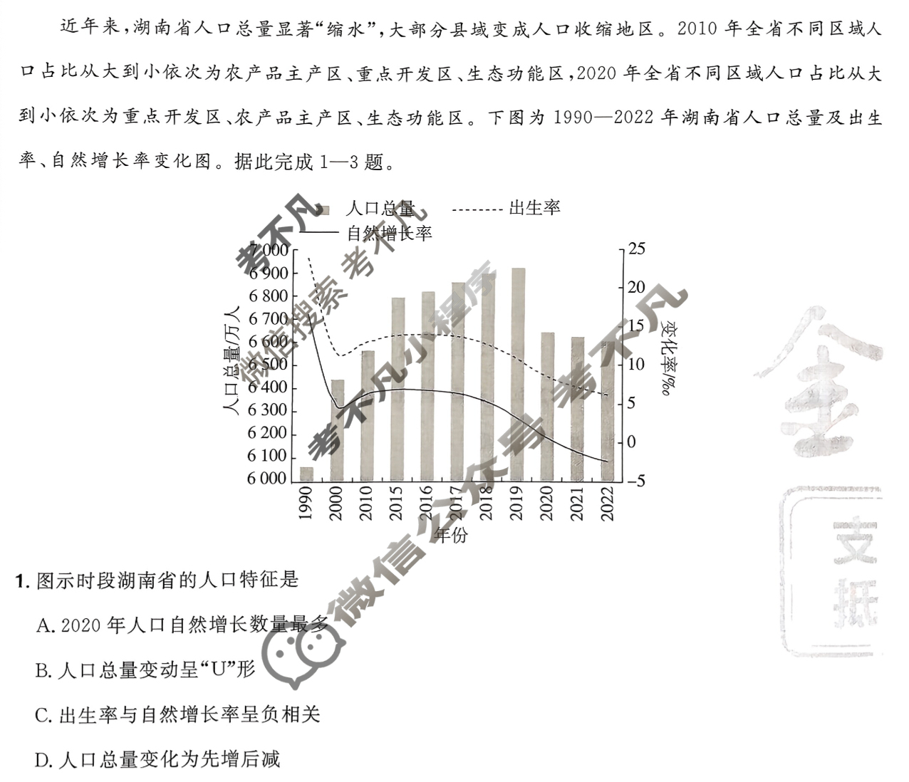 [金考卷·百校联盟]2026届8省名师联合命制高考预测卷(四)4地理试题
