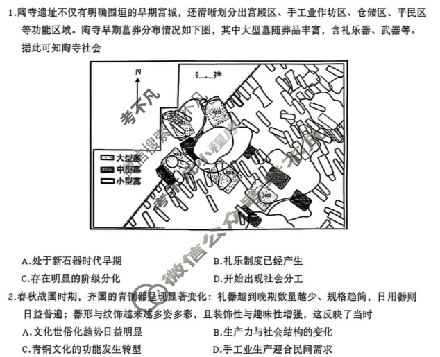 四川省达州市普通高中2026届第一次诊断性测试(达州一诊)历史试题