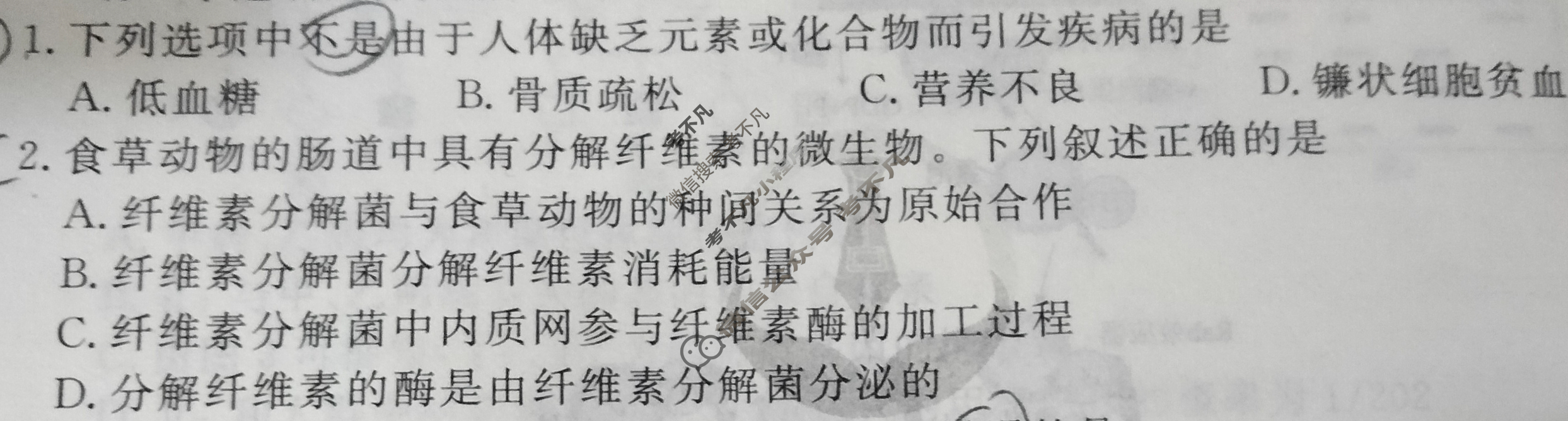 2026年衡水金卷先享题·高三一轮复习夯基卷 生物学MH(三)3试题