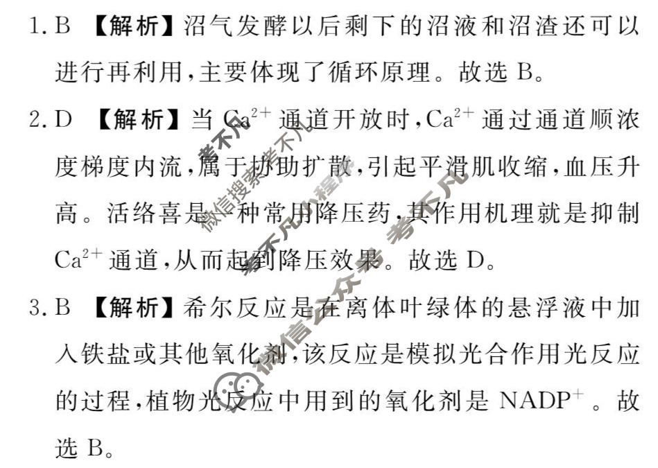 2026年衡水金卷先享题·高三一轮复习夯基卷 生物学W(一)1答案