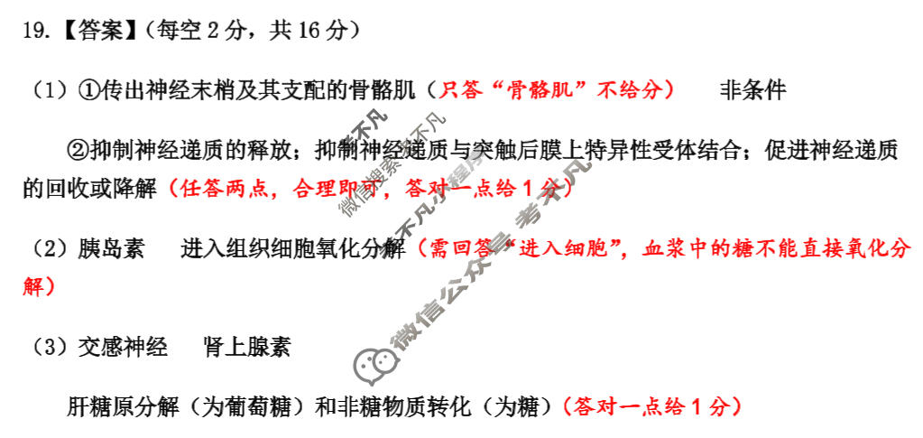 云学联盟2025年高二年级12月考试生物答案