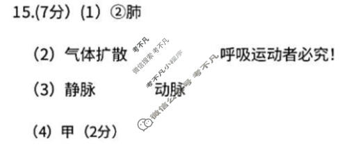 学林教育 [学林教育]陕西省2025~2026学年度初二第一学期第二阶段巩固练习生物(江苏教育A版)答案