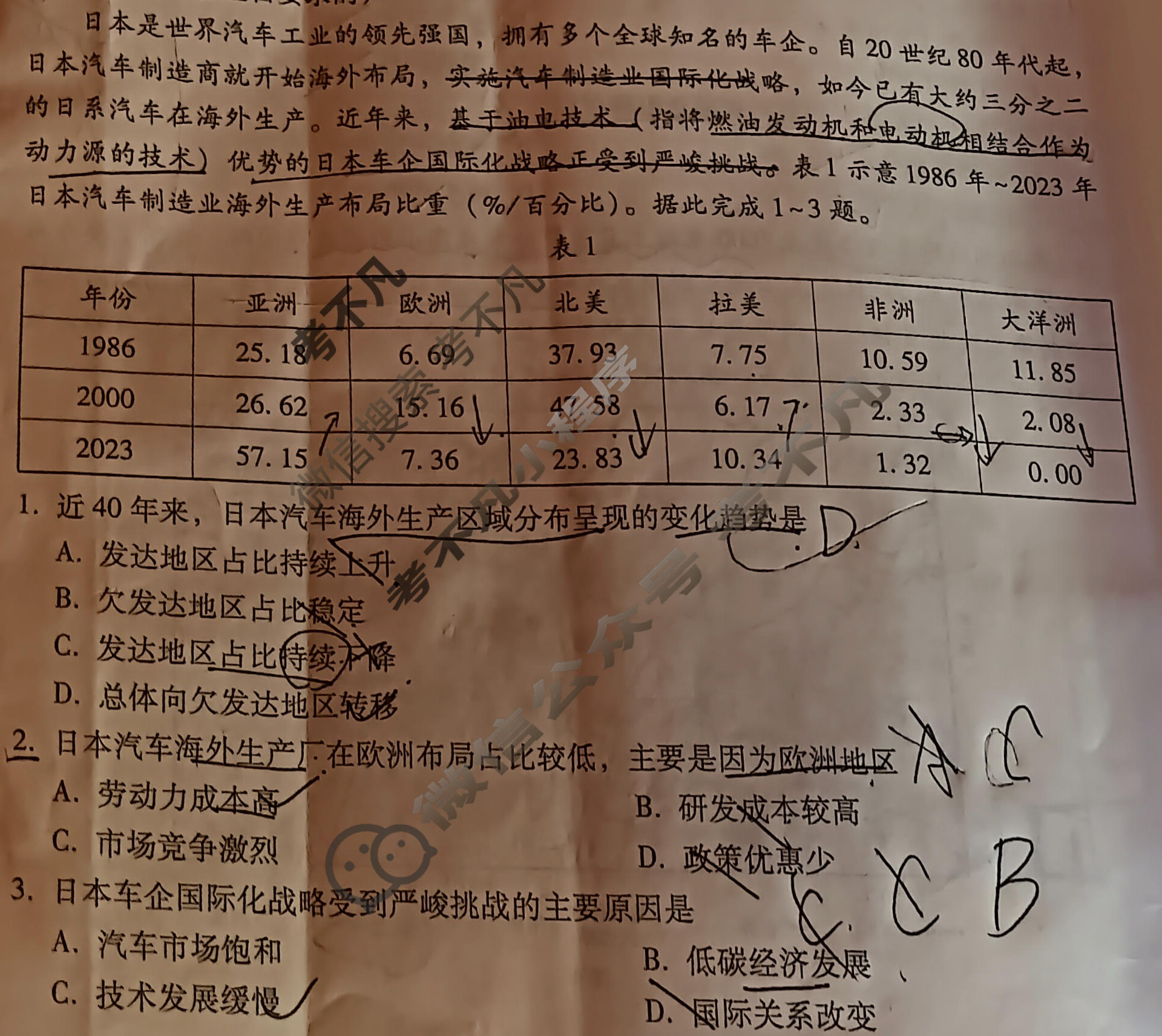 云南师大附中2026届高三高考适应性月考卷(六)(黑黑黑黑黑白白黑白)地理试题