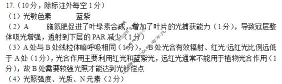 山西大学附属中学校2025-2026学年上学期高三1月模块诊断生物答案