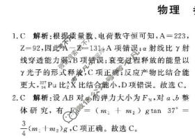 [青桐鸣]2025-2026学年高三1月质量检测考试物理答案