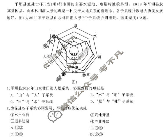 2026届绵阳市高中2023级第二次诊断性考试[绵阳二诊]地理试题