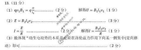 廊坊市2025-2026学年上学期高二年级期末考试物理答案