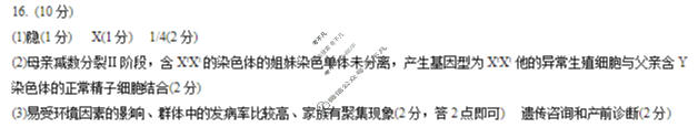 重庆康德2025年秋高二(上)期末联合检测试卷生物答案