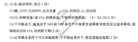 枣庄市2026届高三第一学期质量检测(2026.01)生物答案