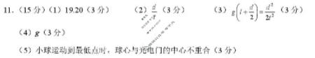 南通市2026届高三学业质量监测(1月)物理答案