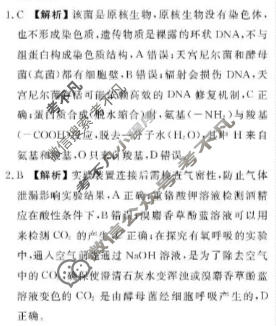 [衡水金卷]广东省2025-2026学年上学期高二年级1月份自测化学A版答案