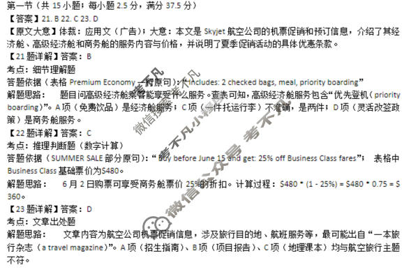 长沙市2026年高三年级模拟考试(1月)英语答案