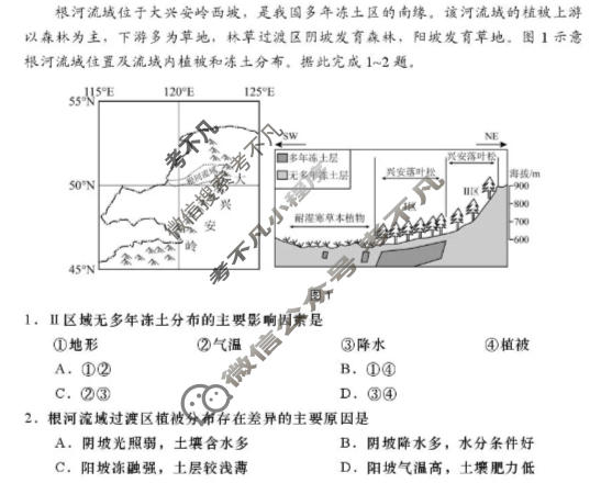 青岛市2025-2026学年度高三第一学期期末水平检测(2026.2)地理试题