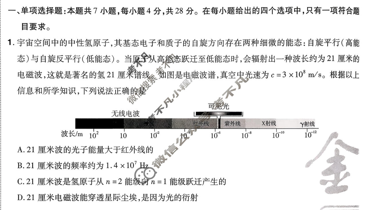 [金考卷·百校联盟]2026届河南8省名师联合命制高考测评卷(六)6物理(河南)试题