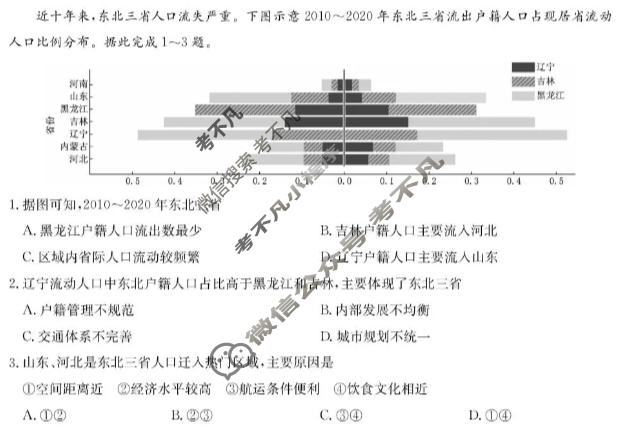 [九师联盟]2025-2026学年上学期高三第6次质量检测(HN)地理试题