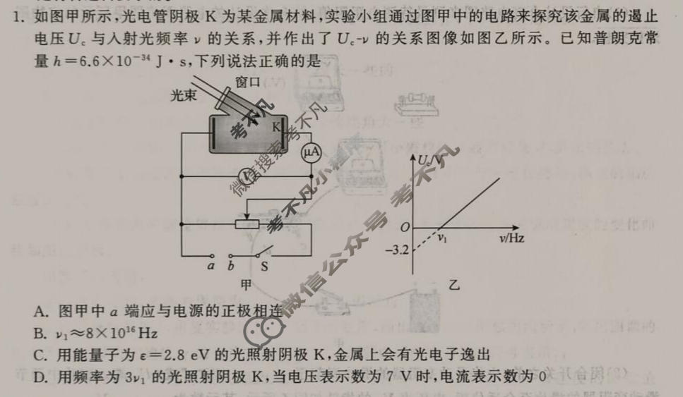 [天舟益考衡中同卷]2025-2026学年度高三复习滚动卷物理JY(六)6试题