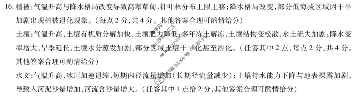 [天一大联考]2025-2026学年海南省下学期高三3月联考地理答案