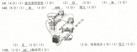 2026届浙江省名校协作体G12联盟高三下学期3月联考物理答案