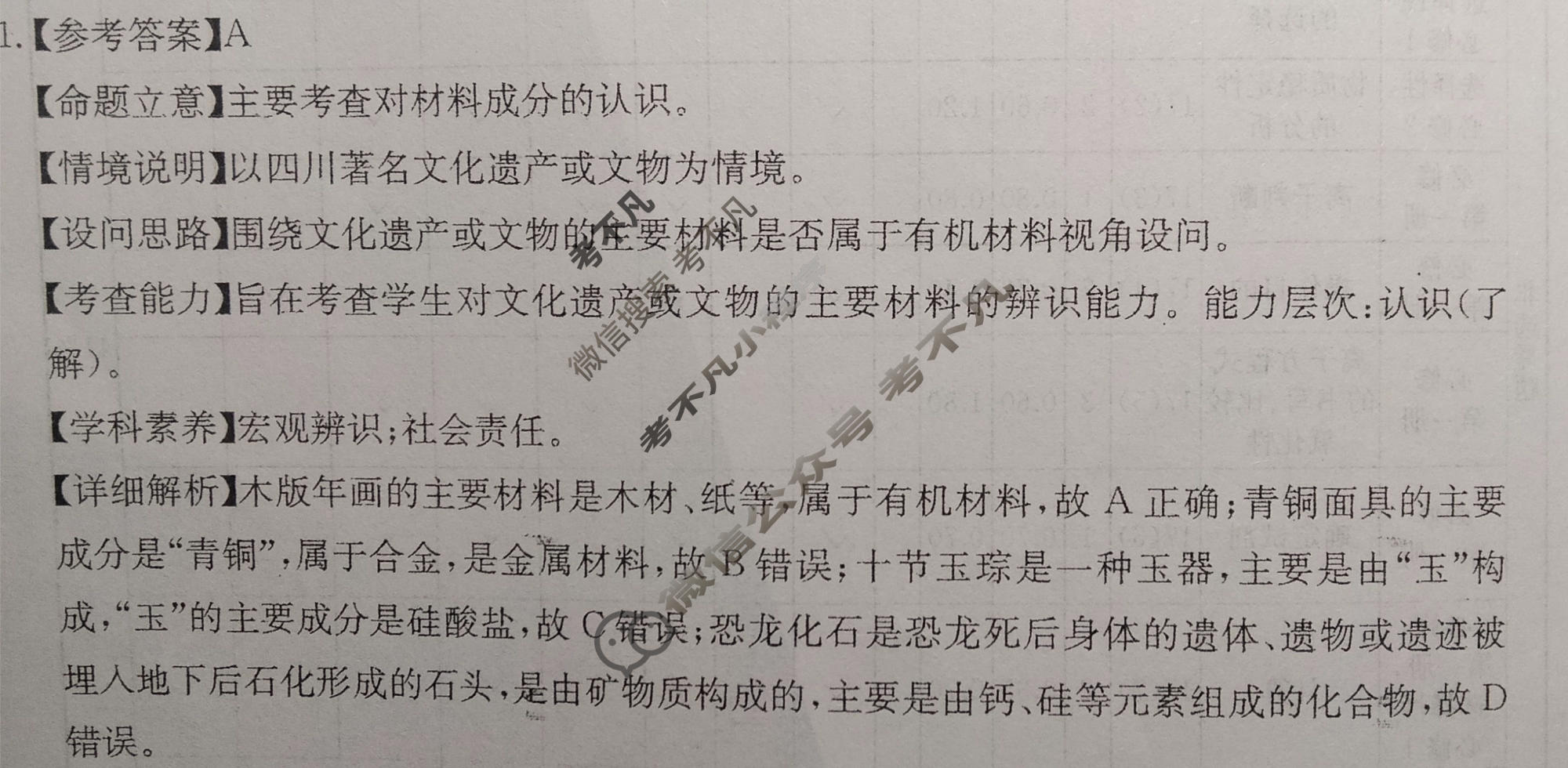 四川省2025-2026学年高三下学期联考(3月)化学答案