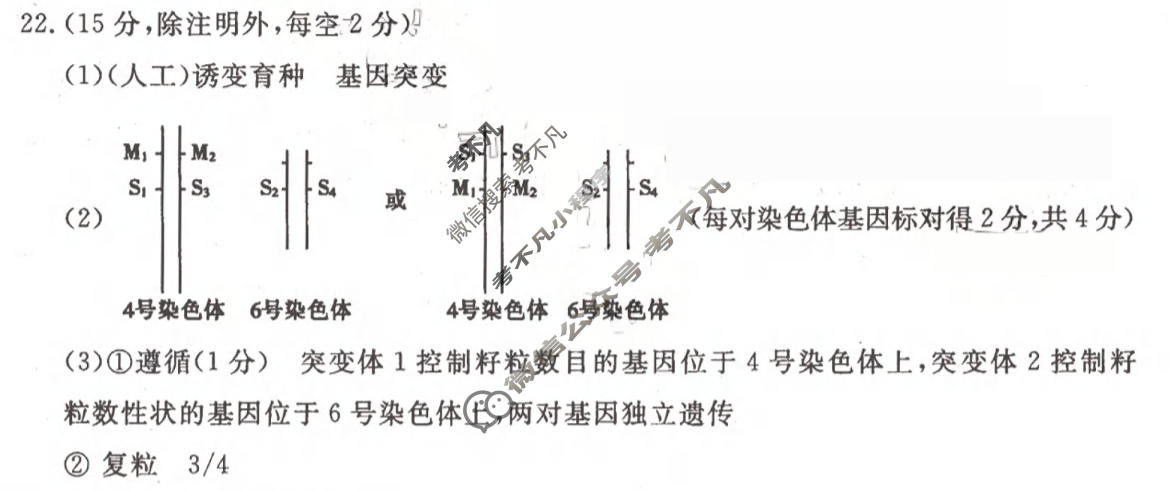 聊城市2026年高考模拟(一)生物答案