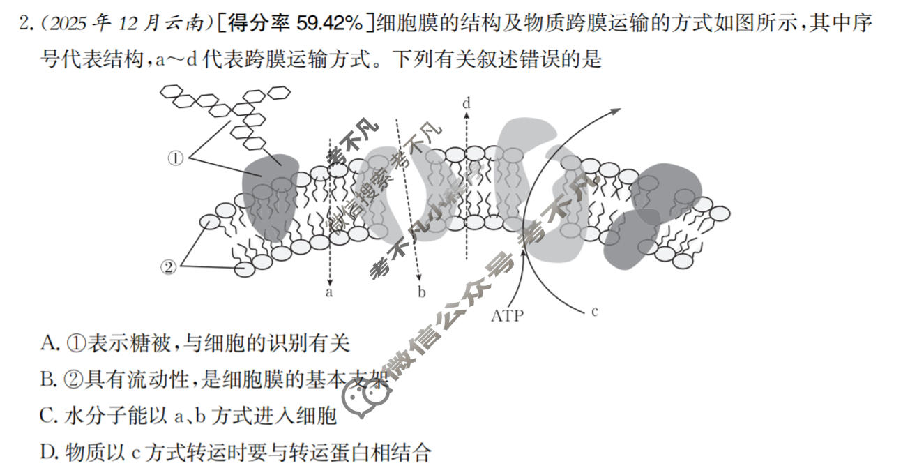 高一2025-2026河南省考场错题训练(一)生物试题