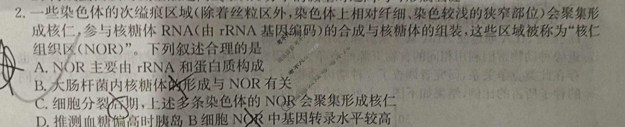 [神州智达]2026届高考备考信息巩固训练(三)3生物试题