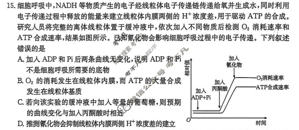 邯郸市金太阳2026届高三第一次模拟检测生物试题