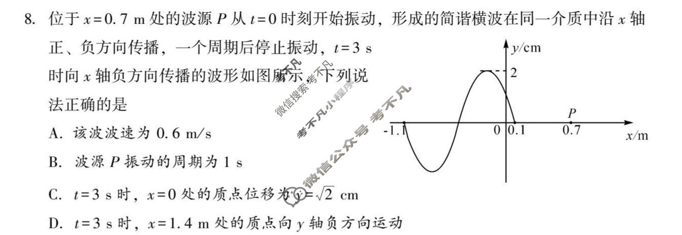 2026年邵阳市高三第二次联考物理试题