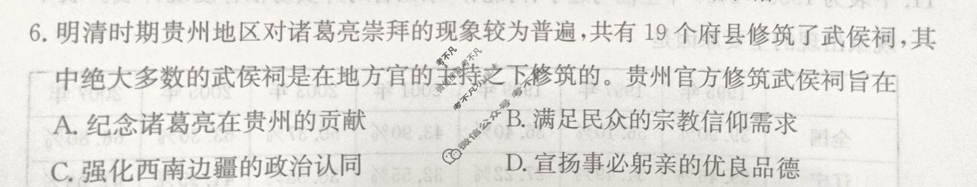 2026年湖南省普通高中学业水平选择性考试高考模拟示范卷·历史(五)5[26·(新高考)ZX·MNJ·历史·HUN]试题