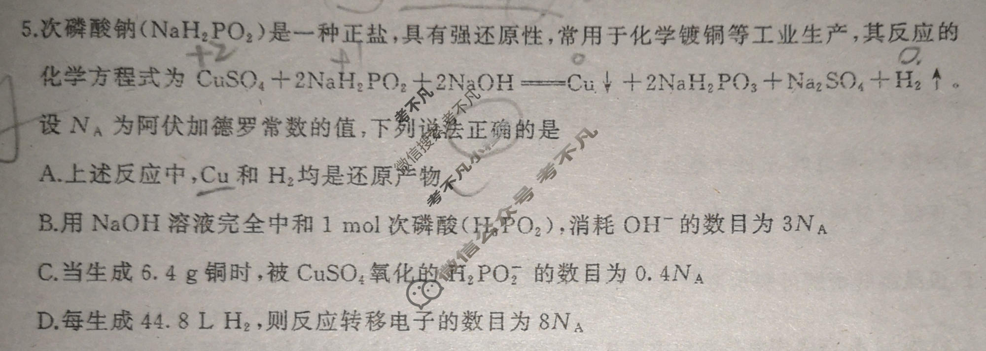 [百师联盟]2026届高三开年大联考化学(百N)试题