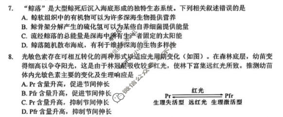 中山市2026届高三模拟测试(一)1生物试题