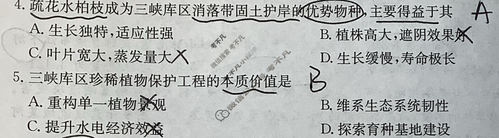 陕西省金太阳2025-2026学年高三年级考试3月联考(空心五边形)地理试题