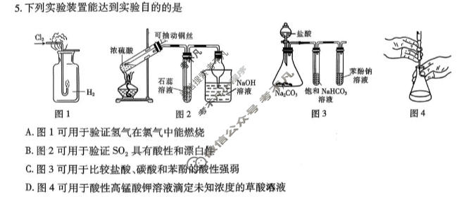 云南省民族大学附属高级中学2026届高三联考卷(五)5化学试题