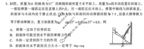 南充市高2026届高考适应性考试(二诊)物理试题