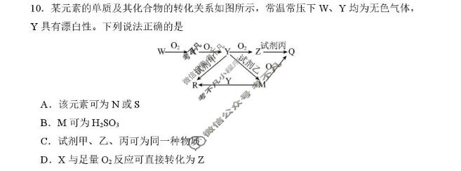 哈三中2025-2026学年下学期高一年级3月月考化学试题