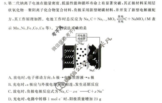 [青桐鸣]2025-2026学年下学期高三内部练(4月)化学试题