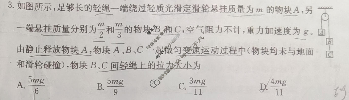 2026年江西省普通高中学业水平选择性考试高考模拟示范卷·物理(九)9[26·(新高考)ZX·MNJ·物理·JX]试题