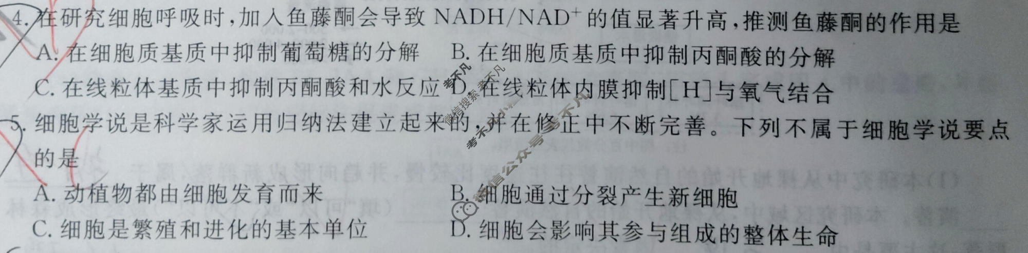 [衡水金卷]2026年学科素养评价练习(一)1生物(W)试题
