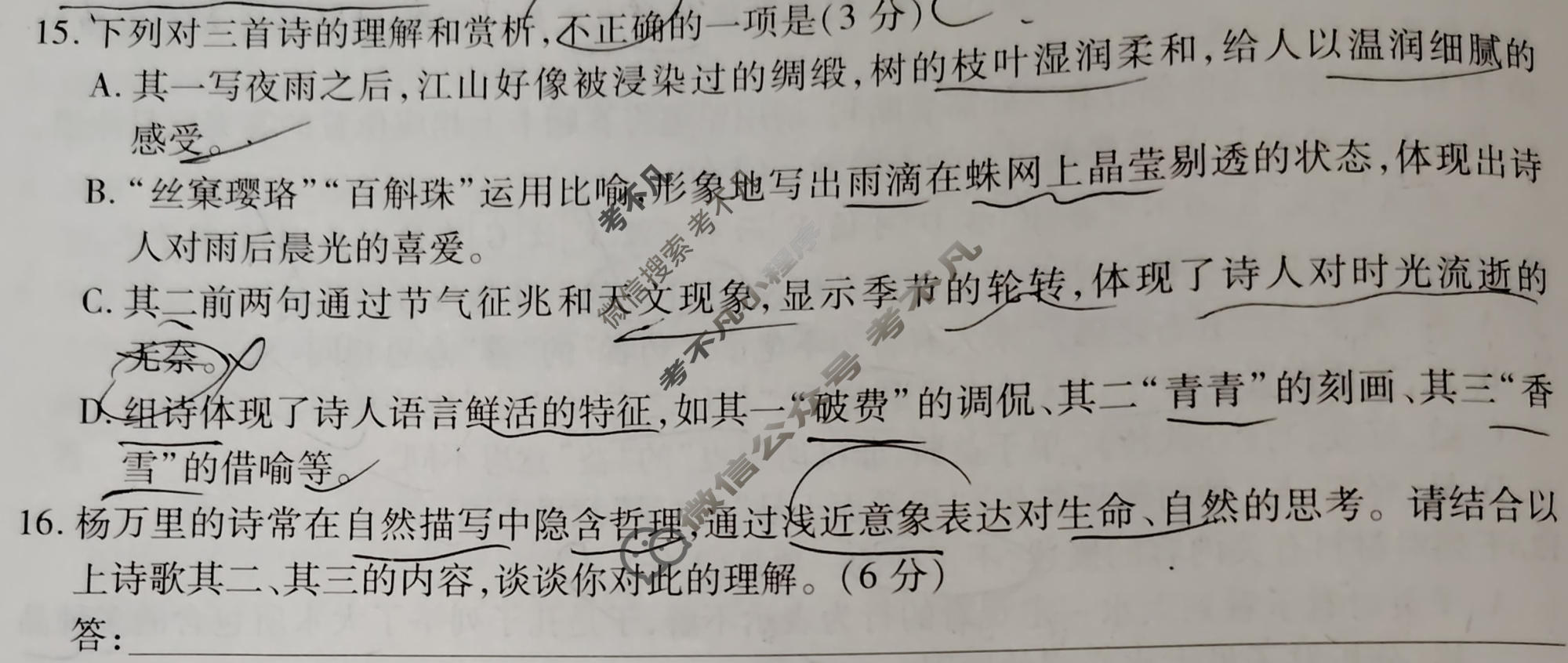 [天一大联考]陕西省2025-2026学年高三联考(SHAX202604)语文试题