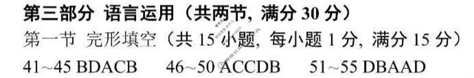 长春市2026届高三质量监测(二)2(长春二模)英语答案