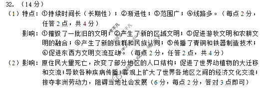 哈三中2025-2026学年下学期高二年级4月月考历史答案