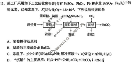 长春市2026届高三质量监测(二)2(长春二模)化学试题