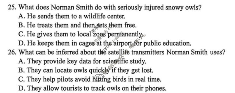 [1号卷]A10联盟2026届高三4月质量评估英语试题